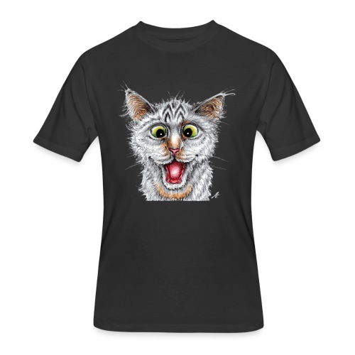 Happy Cat - Men's 50/50 T-Shirt