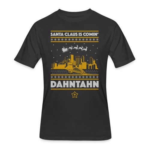 Santa Claus is Comin' Dahntahn - Men's 50/50 T-Shirt