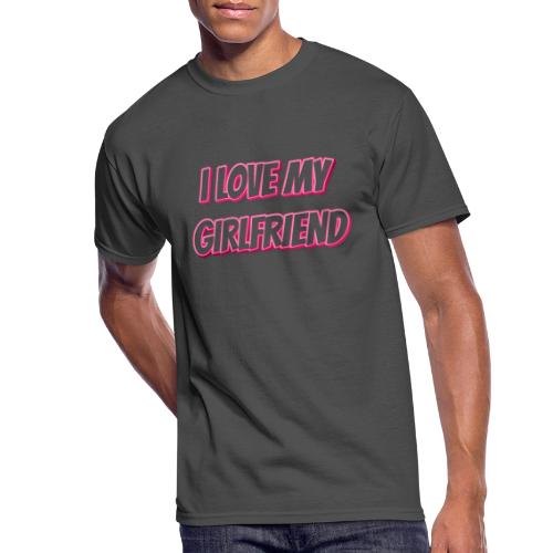 I Love My Girlfriend T-Shirt - Customizable - Men's 50/50 T-Shirt
