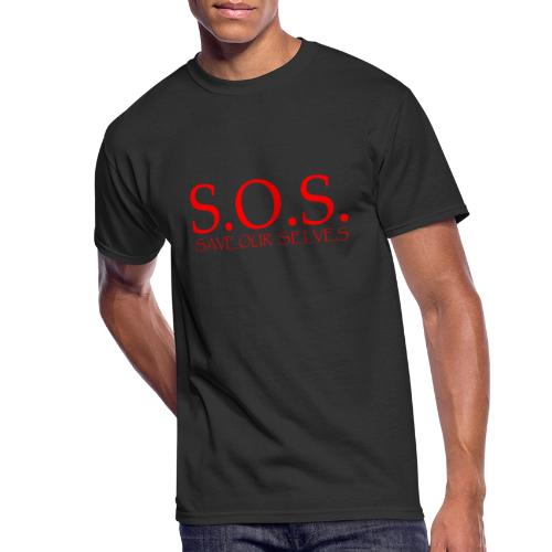 sos no emotion red - Men's 50/50 T-Shirt