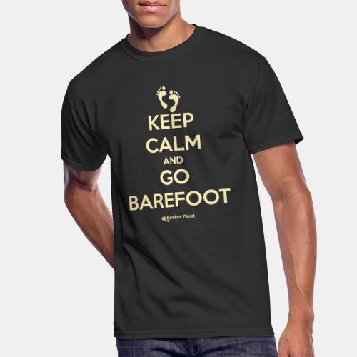 Keep Calm and Go Barefoot - Men's 50/50 T-Shirt
