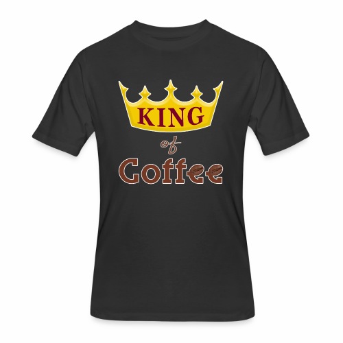 King of Coffee funny Java Bean Caffeine Lover. - Men's 50/50 T-Shirt
