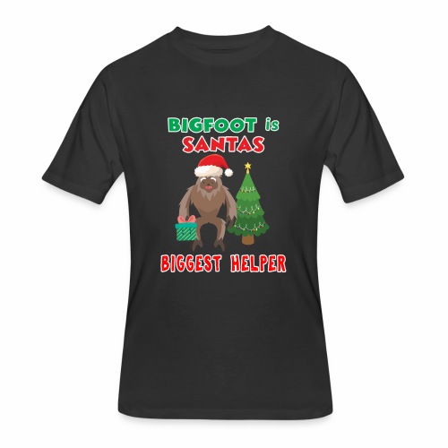 Santas Biggest Helper Squatchy Christmas Present. - Men's 50/50 T-Shirt