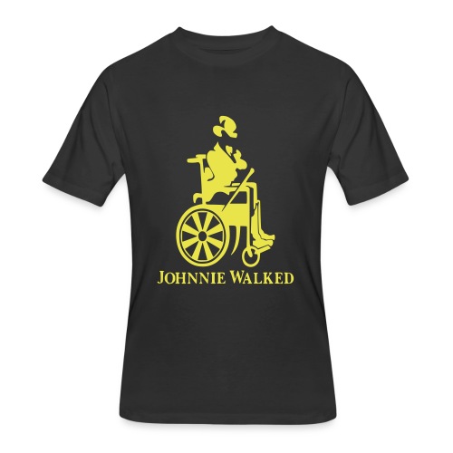Johnnie Walked, Wheelchair fun, whiskey and roller - Men's 50/50 T-Shirt