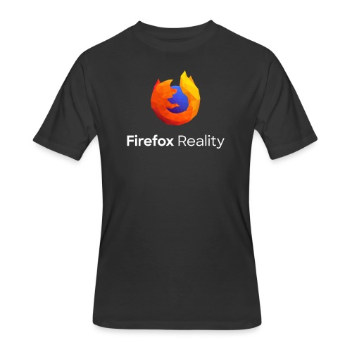 Firefox Reality - Transp., Vertical, White Text - Men's 50/50 T-Shirt