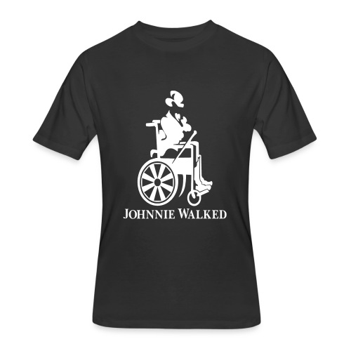 Johnnie walked, wheelchair humor, whiskey and roll - Men's 50/50 T-Shirt