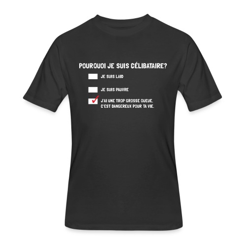 POURQUOI JE SUIS CÉLIBATAIRE? - Men's 50/50 T-Shirt