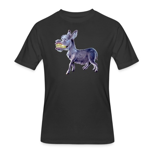 Funny Keep Smiling Donkey - Men's 50/50 T-Shirt