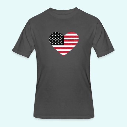 HEART FLAG - Men's 50/50 T-Shirt