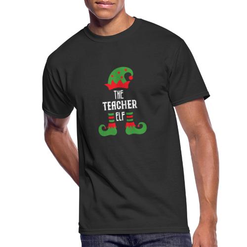 Teacher Elf Family Matching Christmas Group Gift P - Men's 50/50 T-Shirt