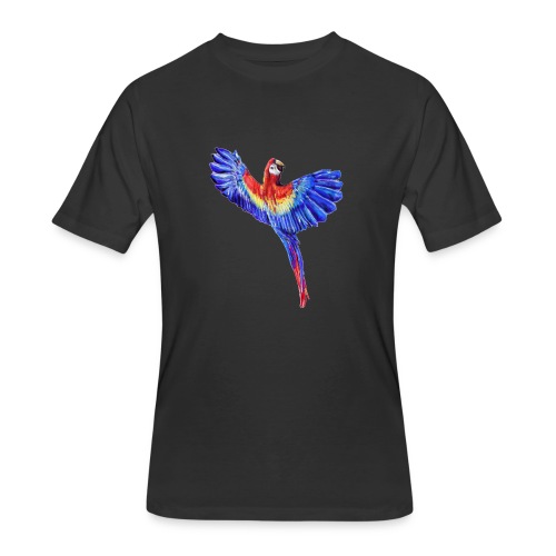 Scarlet macaw parrot - Men's 50/50 T-Shirt