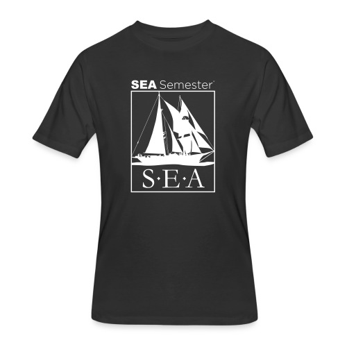 SEA_logo_WHITE_eps - Men's 50/50 T-Shirt