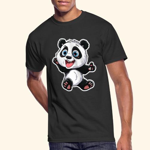 Exuberant Panda Buddy Sticker - Men's 50/50 T-Shirt