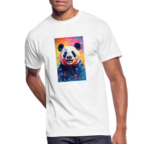 Paint Splatter Panda Bear - Men's 50/50 T-Shirt