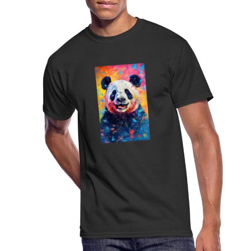 Paint Splatter Panda Bear - Men's 50/50 T-Shirt