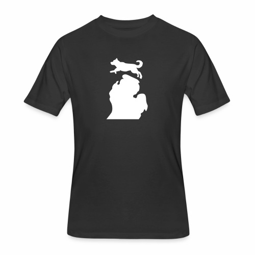 Bark Michigan Husky - Michigan Tech Colors - Men's 50/50 T-Shirt