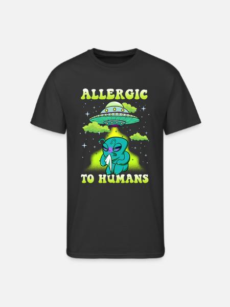 Aliens Allergic to Humans - Men's 50/50 T-Shirt - black