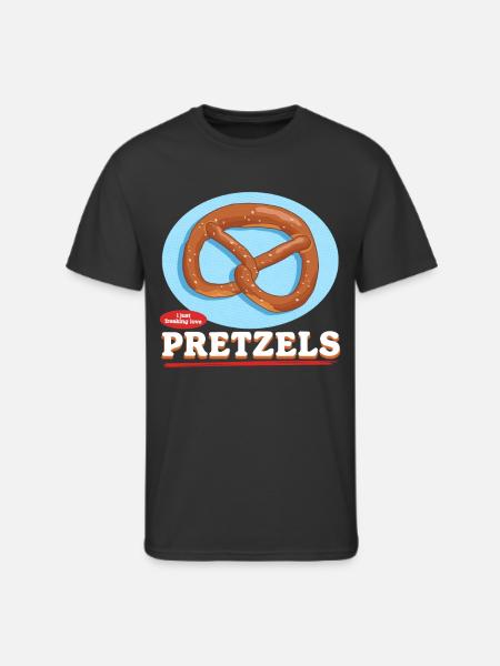 Pretzel I Love Pretzels - Men's 50/50 T-Shirt - black