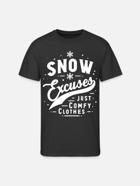 Snow Excuses Just Comfy Clothes - Men's 50/50 T-Shirt - black