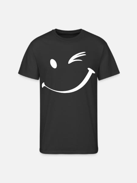 Winking face, Wink smile - Men's 50/50 T-Shirt - black
