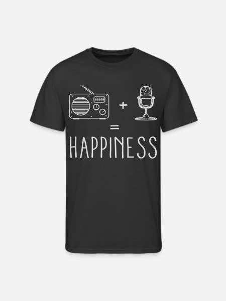 Radio Microphone Happiness - Men's 50/50 T-Shirt - black