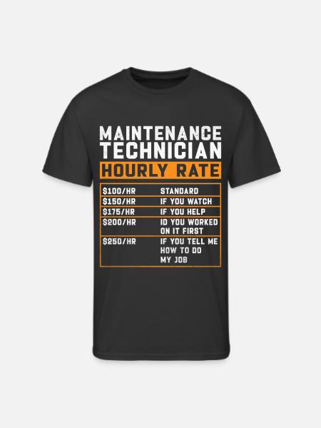 Maintenance Technician Hourly Rate - Men's 50/50 T-Shirt - black