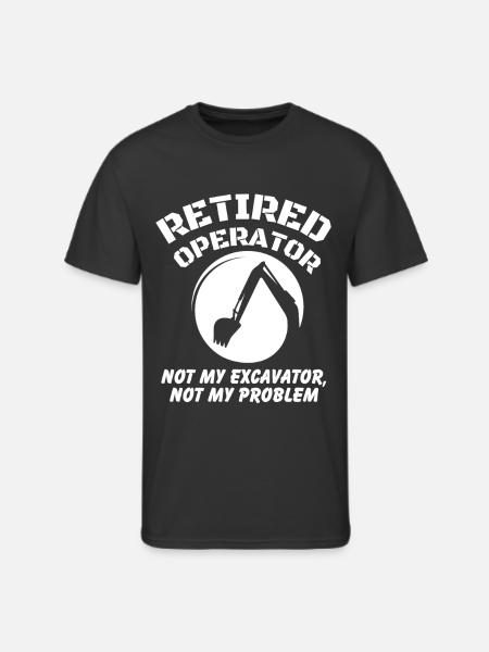 Retired Heavy Equipment Operator - Men's 50/50 T-Shirt - black