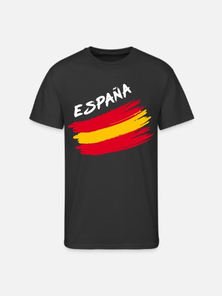 Espana Spain Spanish Flag Brush Design - Men's 50/50 T-Shirt - black