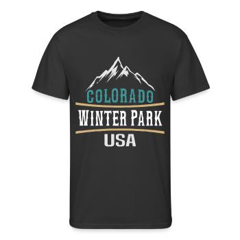 Winter Park, Colorado, snowboarding colorado - Men's 50/50 T-Shirt - black - Front - Jackson (183cm)