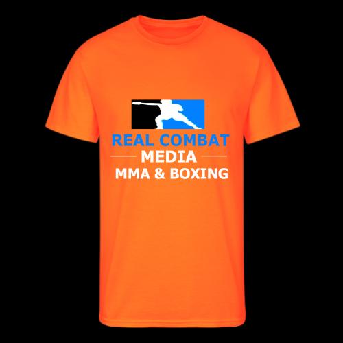 RCM MMA & BOXING Light Blue White Text - Men's 50/50 T-Shirt