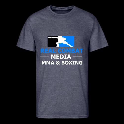 RCM MMA & BOXING Light Blue White Text - Men's 50/50 T-Shirt