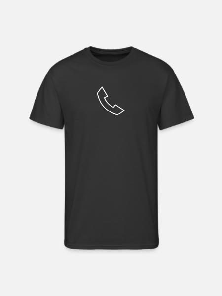 Basic Phone Icon - Men's 50/50 T-Shirt - black