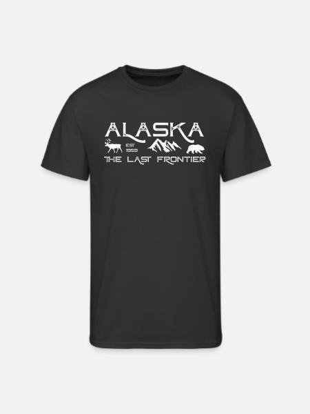Rustic Alaska The Last Frontier Alaskan Outdoors - Men's 50/50 T-Shirt - black