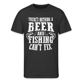 Fishing and Beer - Men's 50/50 T-Shirt - black - Front - Jackson (183cm)