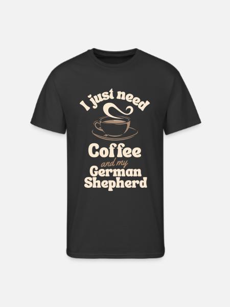 Coffee German-shepherd lover - Men's 50/50 T-Shirt - black