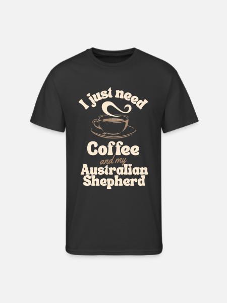 Coffee Australian-shepherd lover - Men's 50/50 T-Shirt - black