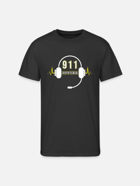 911 Dispatcher Heartbeat - Men's 50/50 T-Shirt - black