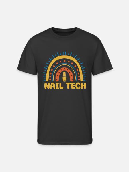 Nail Tech Boho Rainbow - Men's 50/50 T-Shirt - black