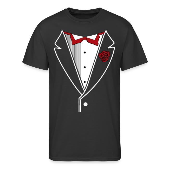 Tuxedo Shirt with Red bowtie