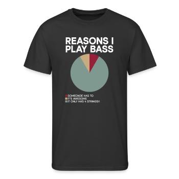 Reasons I Play Bass - Bass Guitar Guitar Player - Men's 50/50 T-Shirt - black - Front - Jackson (183cm)