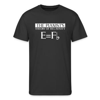 The Pianist's Theory Of Relativity E = Fb - Piano - Men's 50/50 T-Shirt - black - Front - Jackson (183cm)
