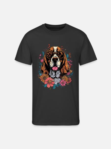 Basset Hound - Men's 50/50 T-Shirt - black