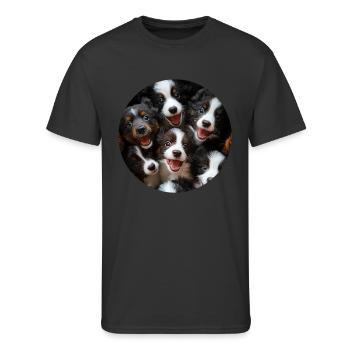 Border Collie - Men's 50/50 T-Shirt - black - Front - Jackson (183cm)