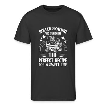 Roller Skating And Sunshine - Roller Skates Roller - Men's 50/50 T-Shirt - black - Front - Jackson (183cm)