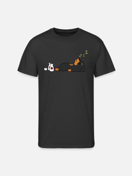 Rottweiler Sake Drunk - Men's 50/50 T-Shirt - black
