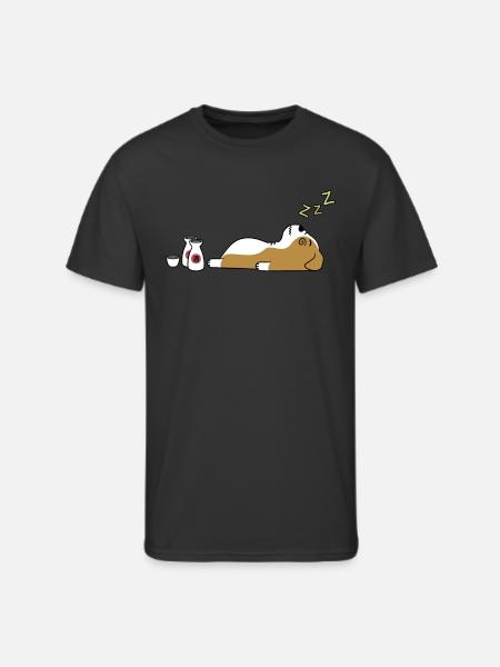 English Bulldog Sake Drunk - Men's 50/50 T-Shirt - black