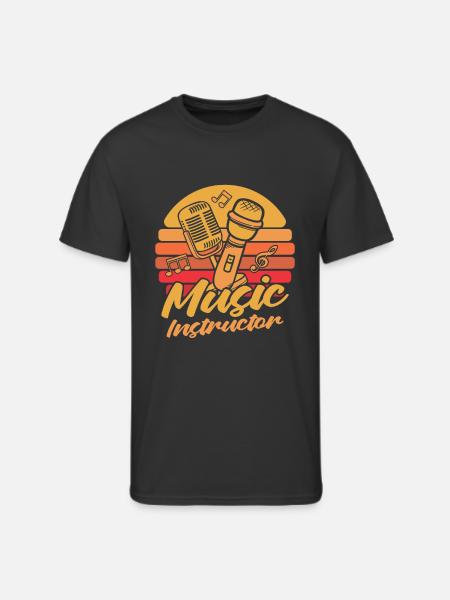 Music Teacher Microphone - Men's 50/50 T-Shirt - black