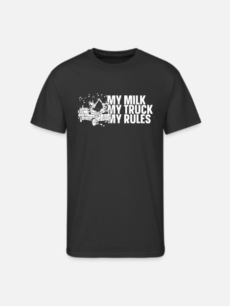 Milk Funny Milk Truck - Men's 50/50 T-Shirt - black