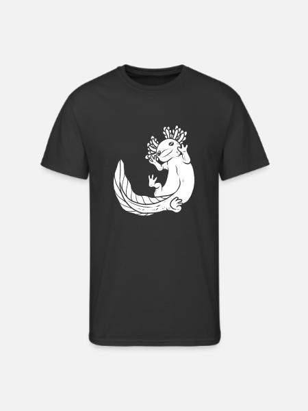 Axolotl Salamander Cute - Men's 50/50 T-Shirt - black