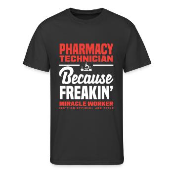 Funny Pharmacy Technician Gift - Men's 50/50 T-Shirt - black - Front - Jackson (183cm)